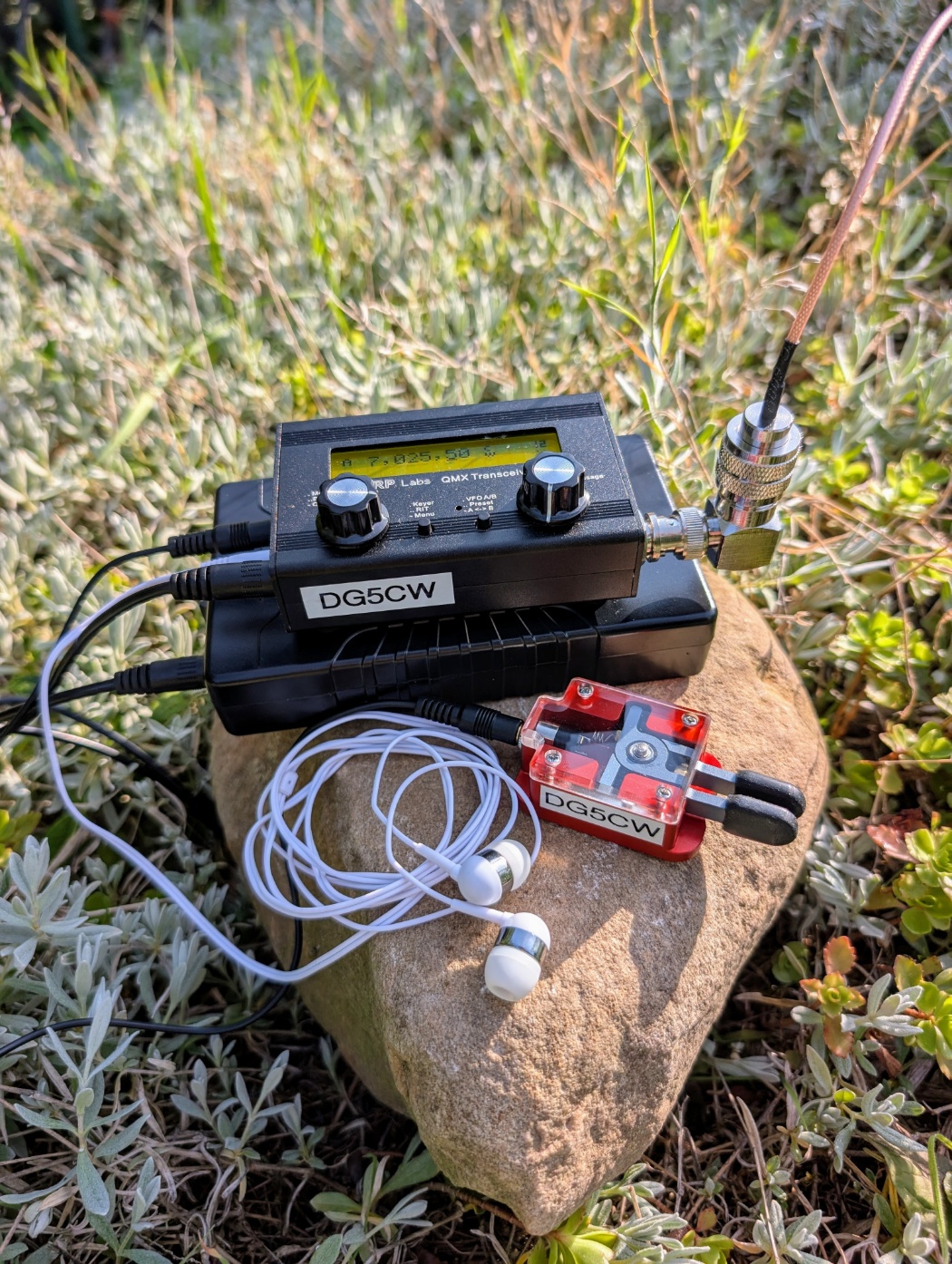 Close-up of the station setup.