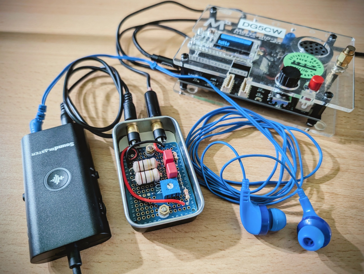 Close-up of the iCW Setup